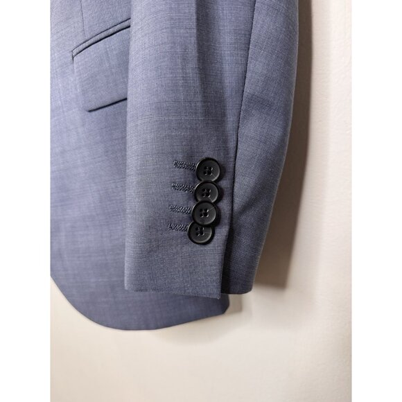 Theory Slim Fit Wool Suit Jacket Lined Blue Sz 36R MINT - Picture 8 of 15